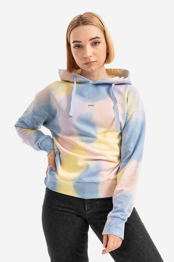 A.P.C. Bombažen pulover A.P.C. ženska, s kapuco