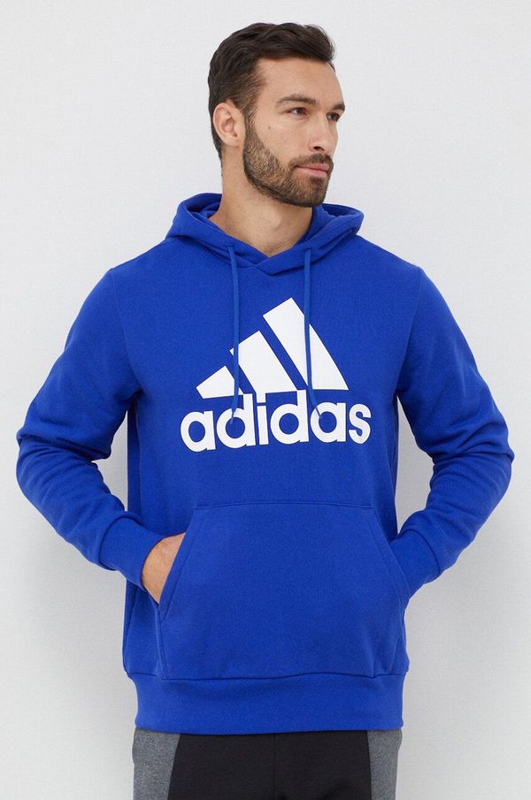 adidas Bombažen pulover adidas moška, s kapuco