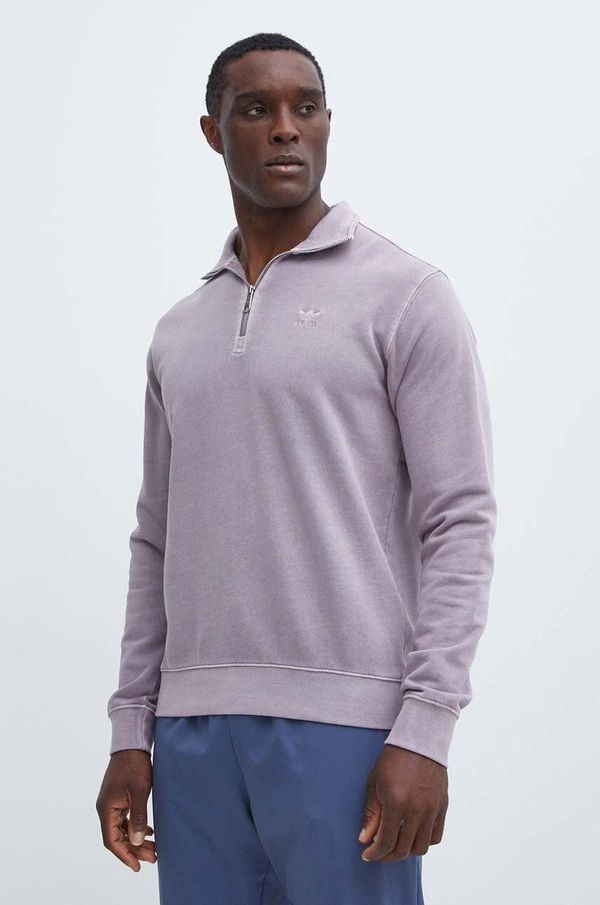 adidas Originals Bombažen pulover adidas Originals moški, roza barva, IS1745