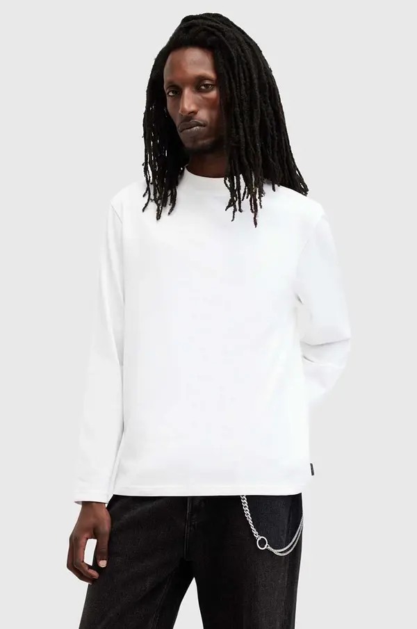 AllSaints Bombažen pulover AllSaints NERO