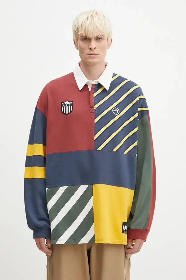 Ambush Bombažen pulover AMBUSH Patchwork Rugby Shirt
