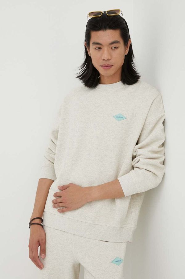 American Vintage Bombažen pulover American Vintage moška, siva barva