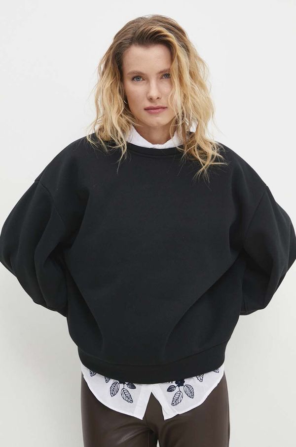 Answear Lab Bombažen pulover Answear Lab ženska, črna barva