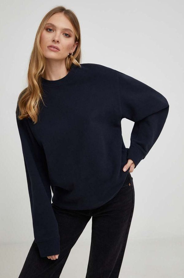 Answear Lab Bombažen pulover Answear Lab ženska, mornarsko modra barva