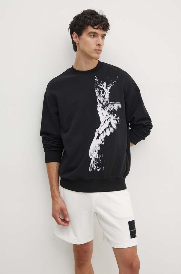 Armani Exchange Bombažen pulover Armani Exchange moški, črna barva, XM000042 AF10858