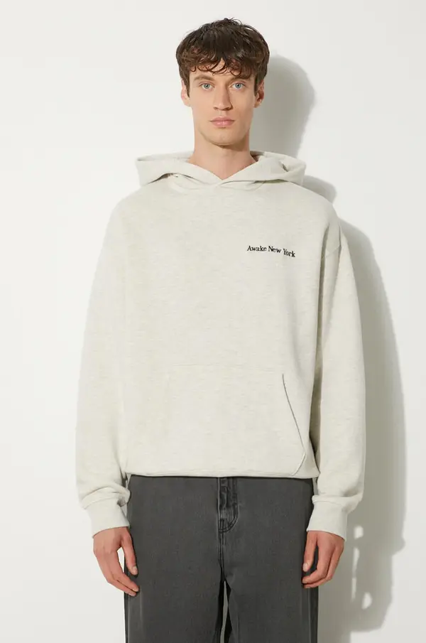 Awake NY Bombažen pulover Awake NY Serif Hoodie
