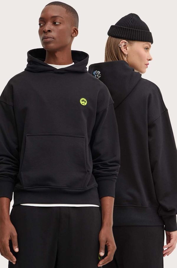 Barrow Bombažen pulover Barrow črna barva, s kapuco, F4BWUAHS138