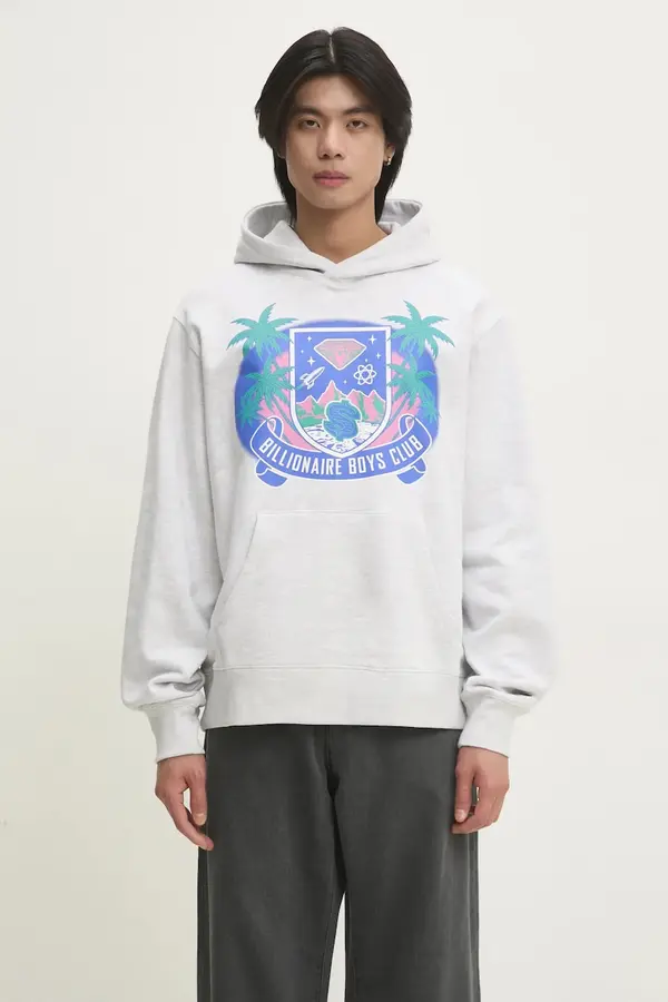 Billionaire Boys Club Bombažen pulover Billionaire Boys Club Tropical Crest Popover Hood