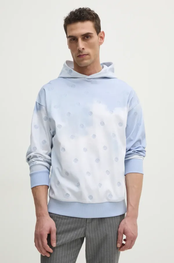 BOSS Bombažen pulover BOSS moški, s kapuco, 50531740