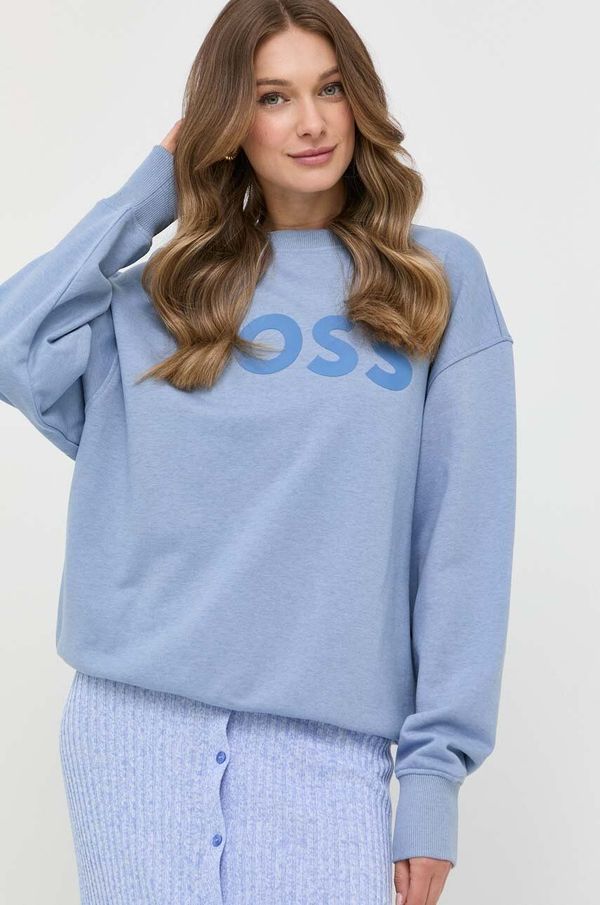 Boss Bombažen pulover BOSS ženska