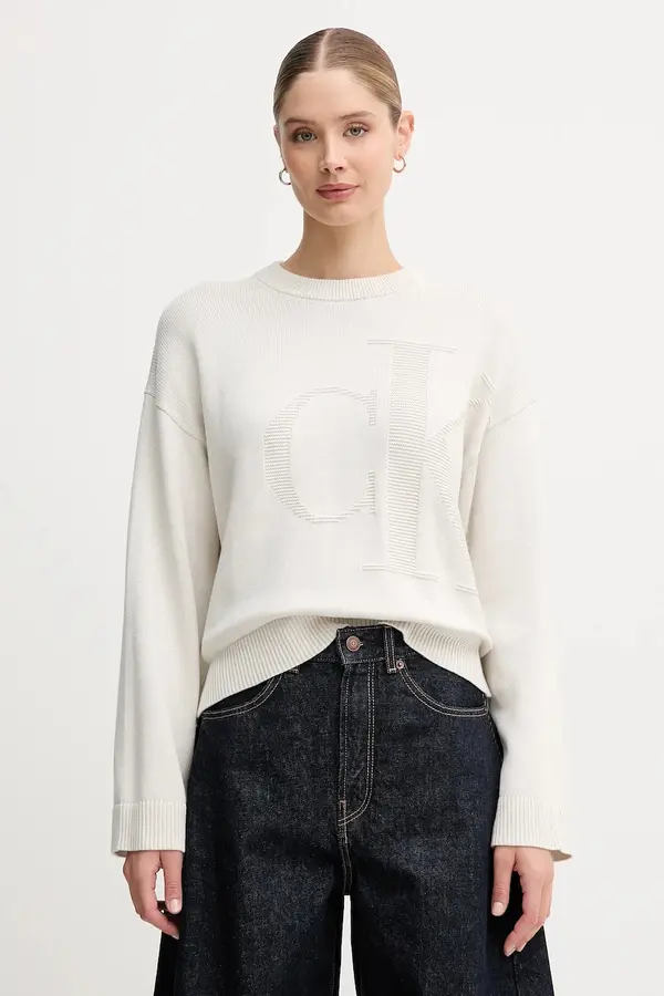 Calvin Klein Jeans Bombažen pulover Calvin Klein Jeans