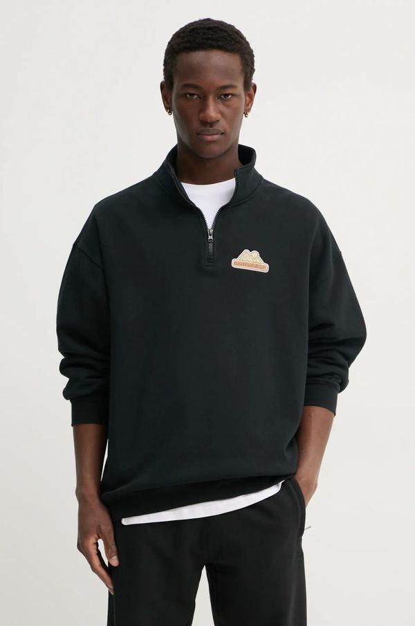 Converse Bombažen pulover Converse moški, črna barva, 10027101-A01