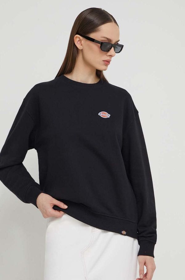 Dickies Bombažen pulover Dickies MILLERSBURG SWEATSHIRT W ženski, črna barva, DK0A4YQD