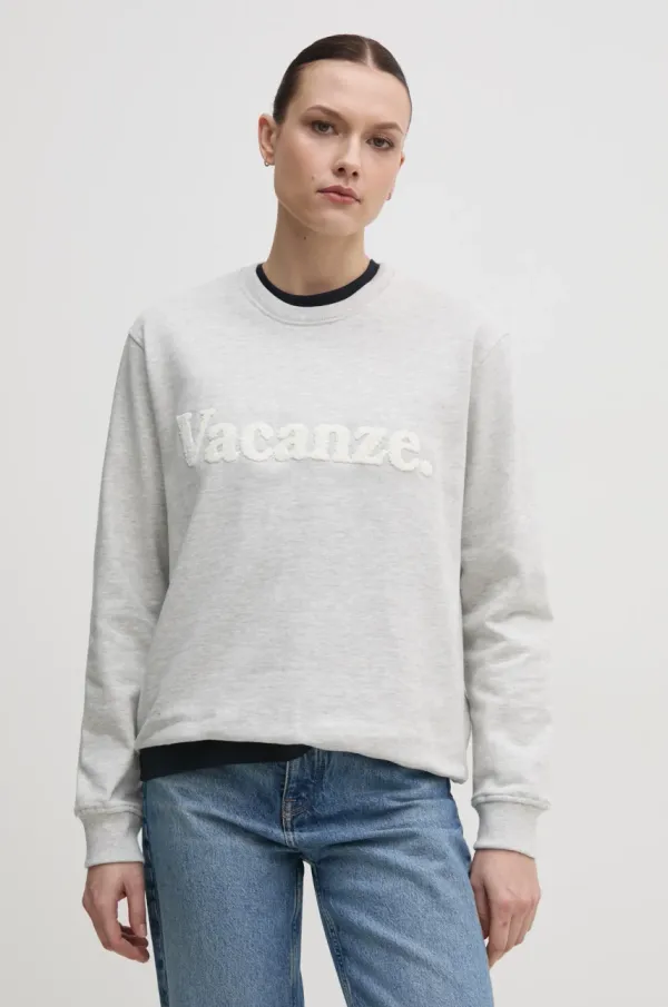 Drivemebikini Bombažen pulover Drivemebikini Vacanze Chenille ženski, siva barva, 2024-DMBS-024-GR