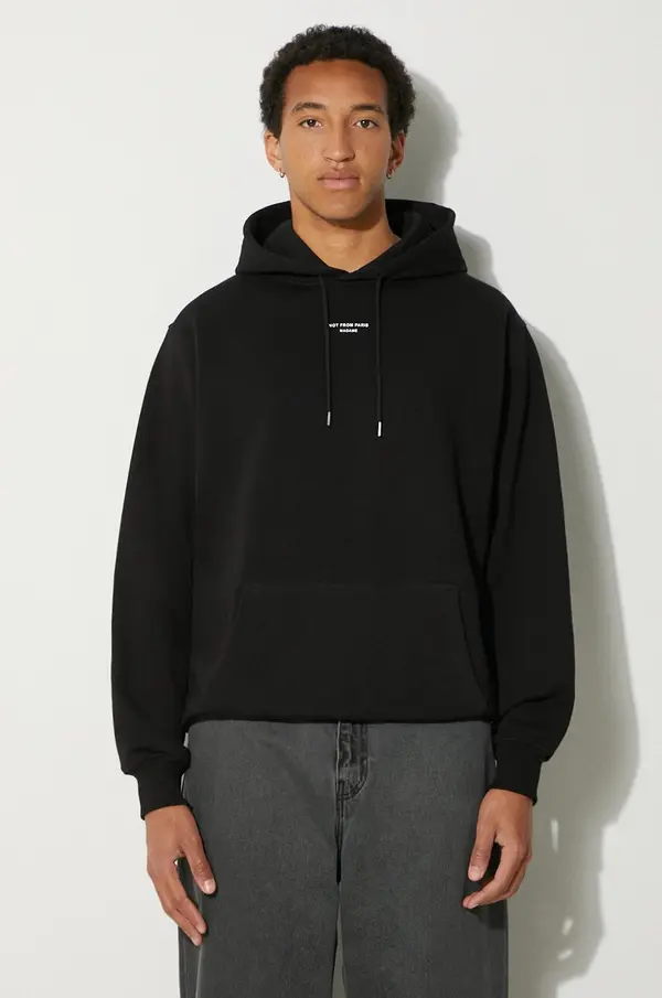 Drôle de Monsieur Bombažen pulover Drôle de Monsieur Le Hoodie Slogan a Poche Classique