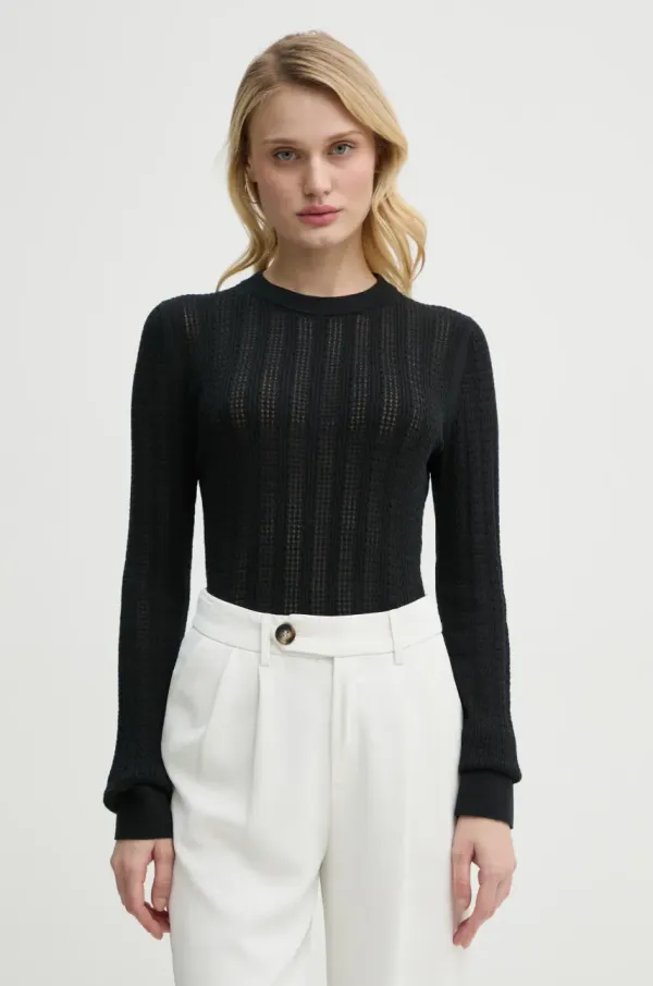 Filippa K Bombažen pulover Filippa K ženski, črna barva, 31316