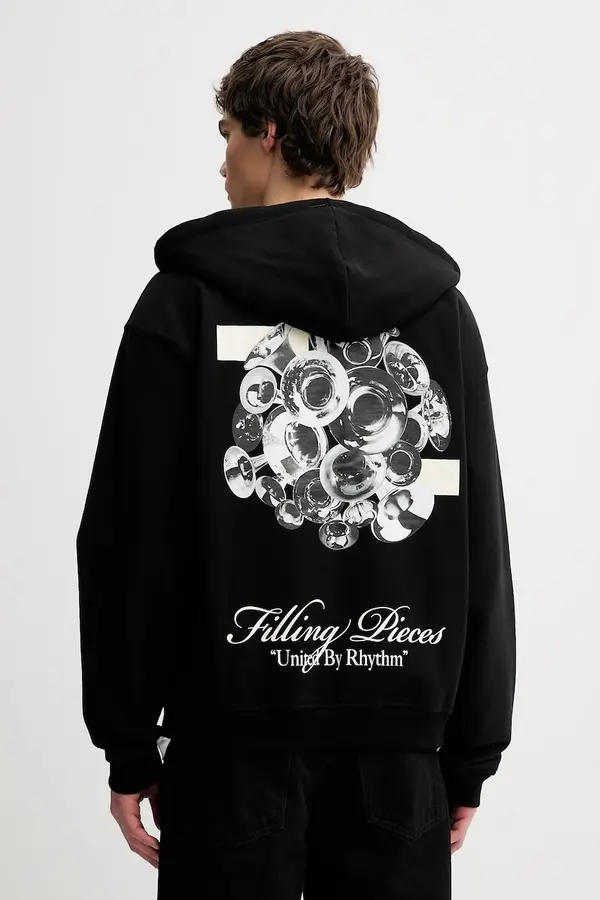 Filling Pieces Bombažen pulover Filling Pieces Zip Hoodie Bouquet