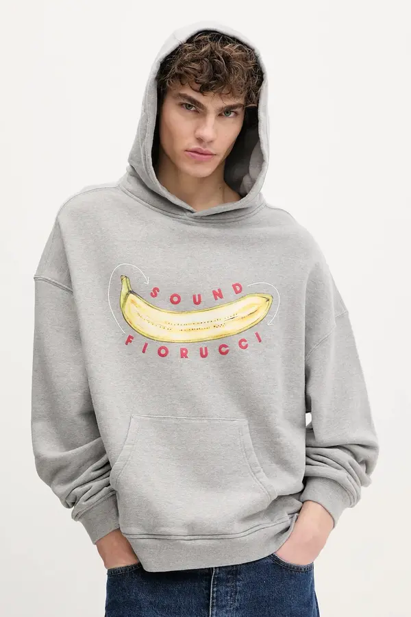Fiorucci Bombažen pulover Fiorucci Banana Sound Print Relaxed Fit Hoodie