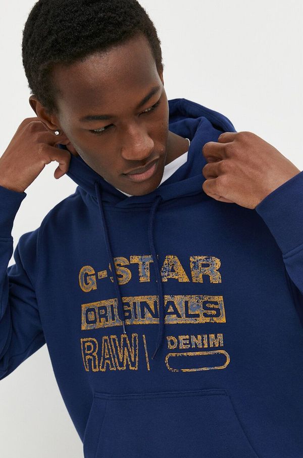 G-Star Raw Bombažen pulover G-Star Raw moška, s kapuco