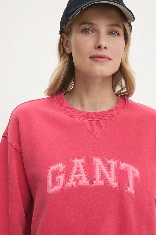 Gant Bombažen pulover Gant ženski, roza barva, 4200555