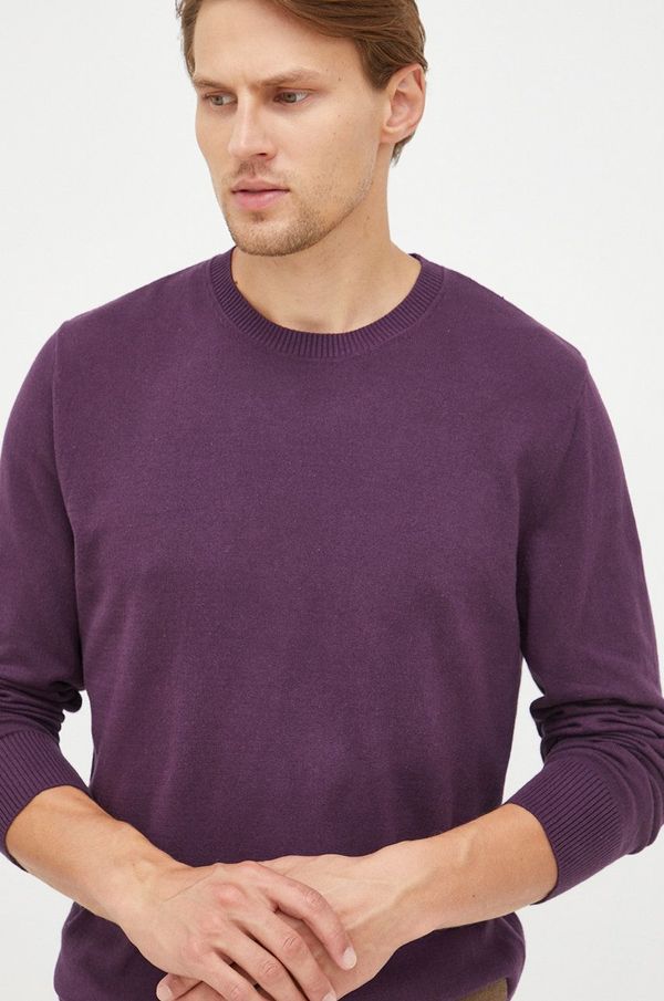 Gap Bombažen pulover GAP moški, vijolična barva,