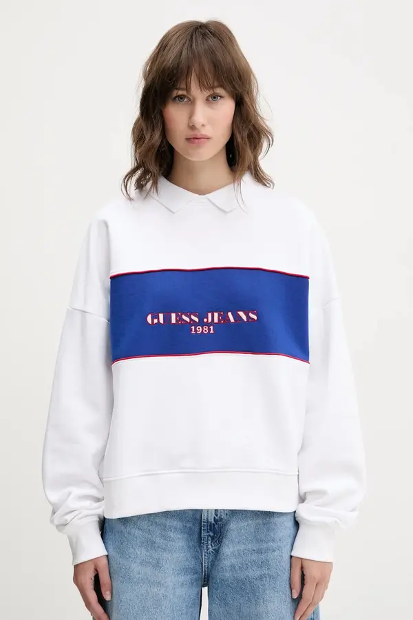 Guess Jeans Bombažen pulover Guess Jeans
