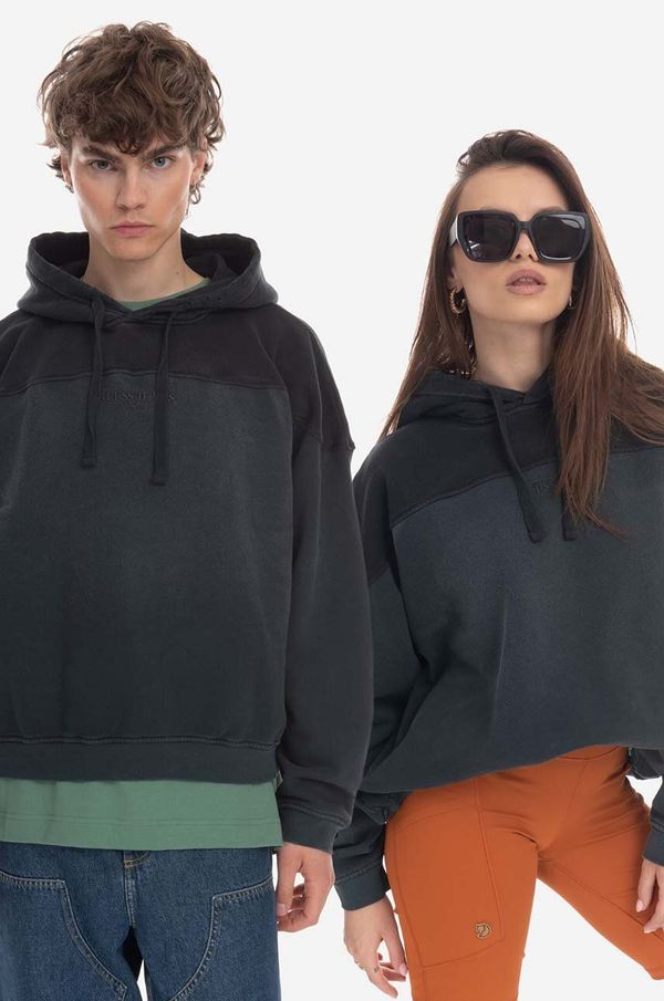 Guess U.S.A. Bombažen pulover Guess moški, rjava barva, s kapuco