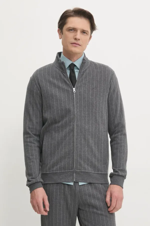 Hackett London Bombažen pulover Hackett London moški, siva barva, HM581309