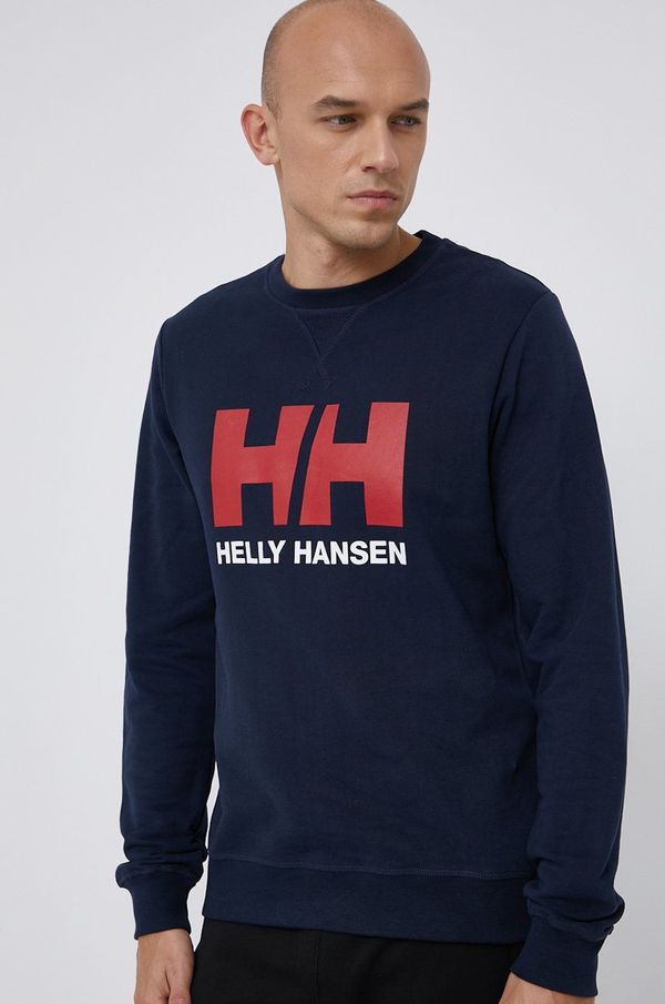 Helly Hansen Bombažen pulover Helly Hansen moški, mornarsko modra barva, 34000