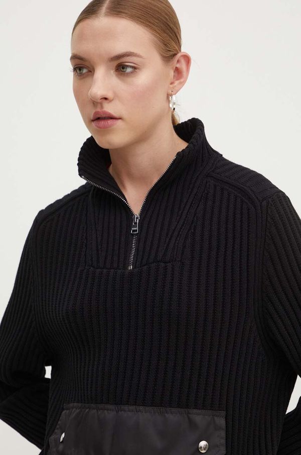 Hugo Bombažen pulover HUGO črna barva, 50516618