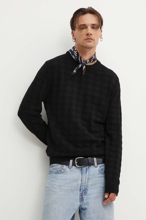 Hugo Bombažen pulover HUGO črna barva, 50516620