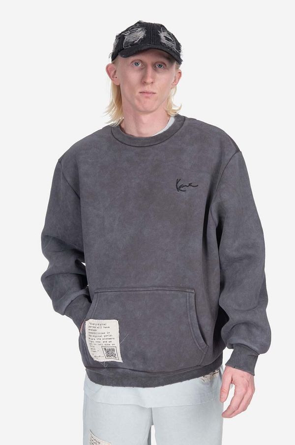 Karl Kani Bombažen pulover Karl Kani moška, siva barva