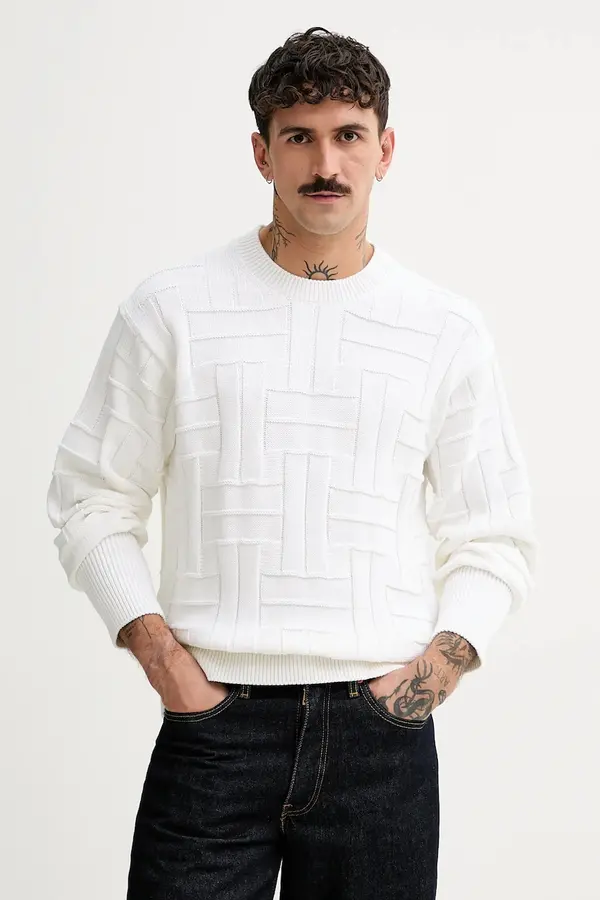 Kenzo Bombažen pulover Kenzo Weave