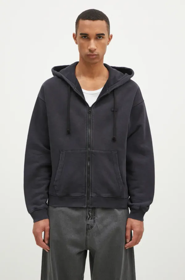 Lacoste Bombažen pulover Lacoste moški, črna barva, s kapuco, SH2830