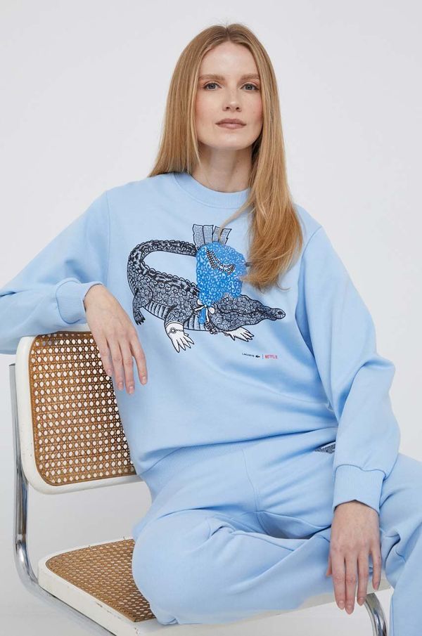 Lacoste Bombažen pulover Lacoste x Netflix ženski