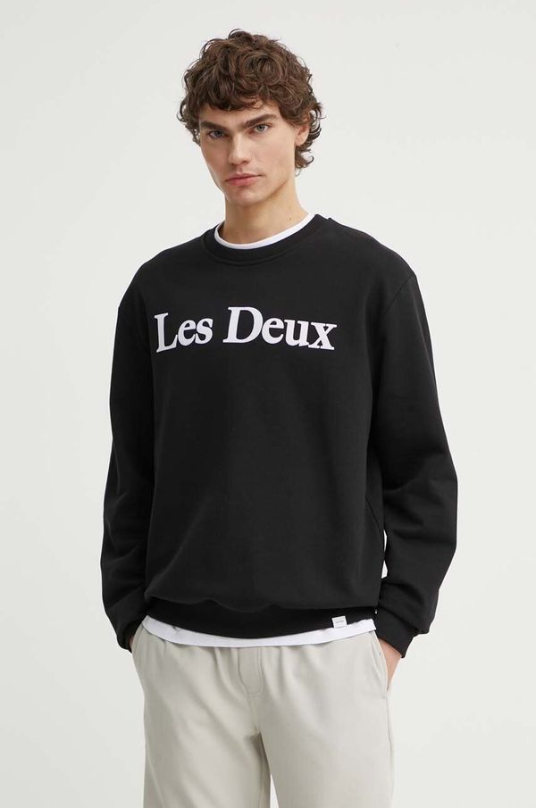 Les Deux Bombažen pulover Les Deux moški, črna barva, LDM200160