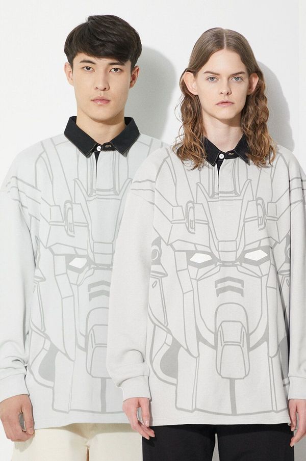 Levi's Bombažen pulover Levi's Levi's® x Gundam SEED siva barva, A7414.0000