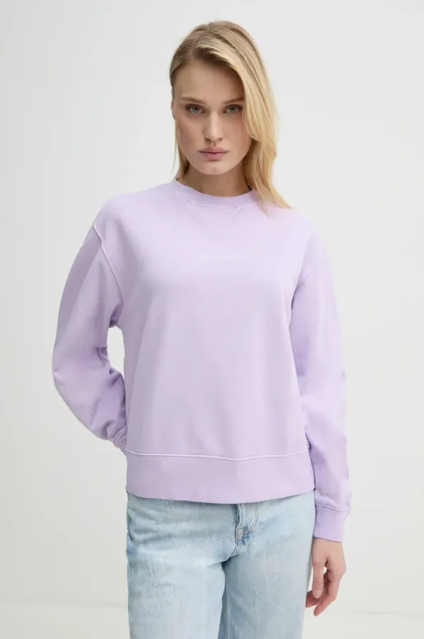 Marc O'Polo Bombažen pulover Marc O'Polo ženski, vijolična barva, 5000005959