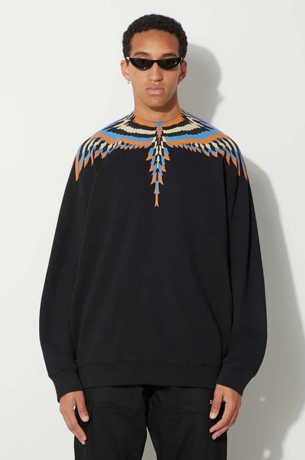 Marcelo Burlon Bombažen pulover Marcelo Burlon Optical Wings moški, črna barva