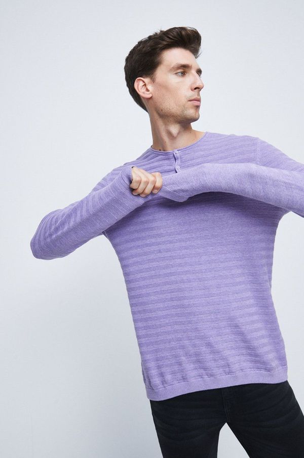 Medicine Bombažen pulover Medicine moški, vijolična barva