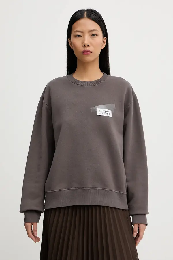 MM6 Maison Margiela Bombažen pulover MM6 Maison Margiela