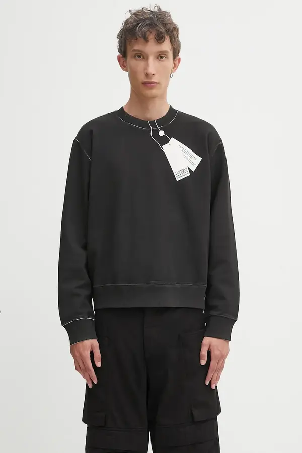 MM6 Maison Margiela Bombažen pulover MM6 Maison Margiela