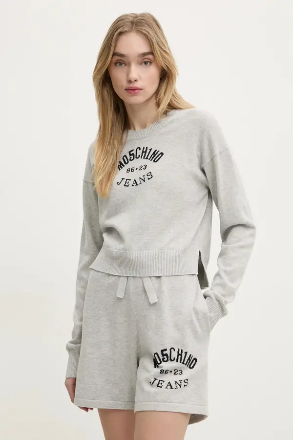 Moschino Jeans Bombažen pulover Moschino Jeans