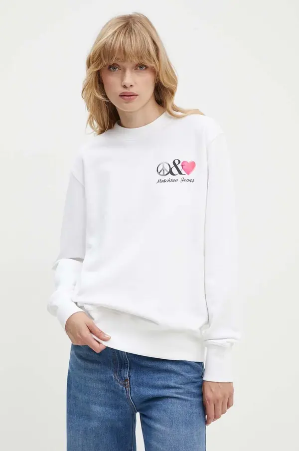 Moschino Jeans Bombažen pulover Moschino Jeans