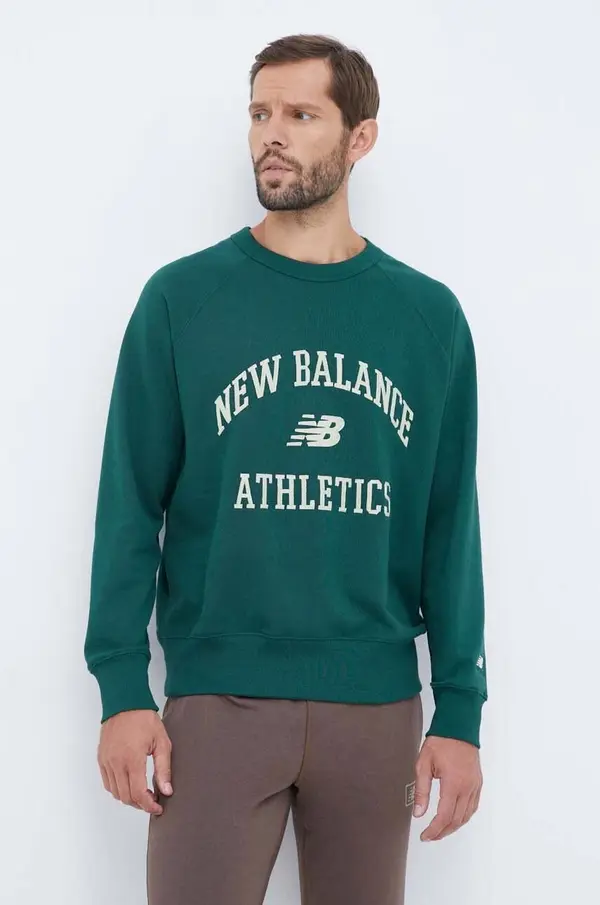 New Balance Bombažen pulover New Balance