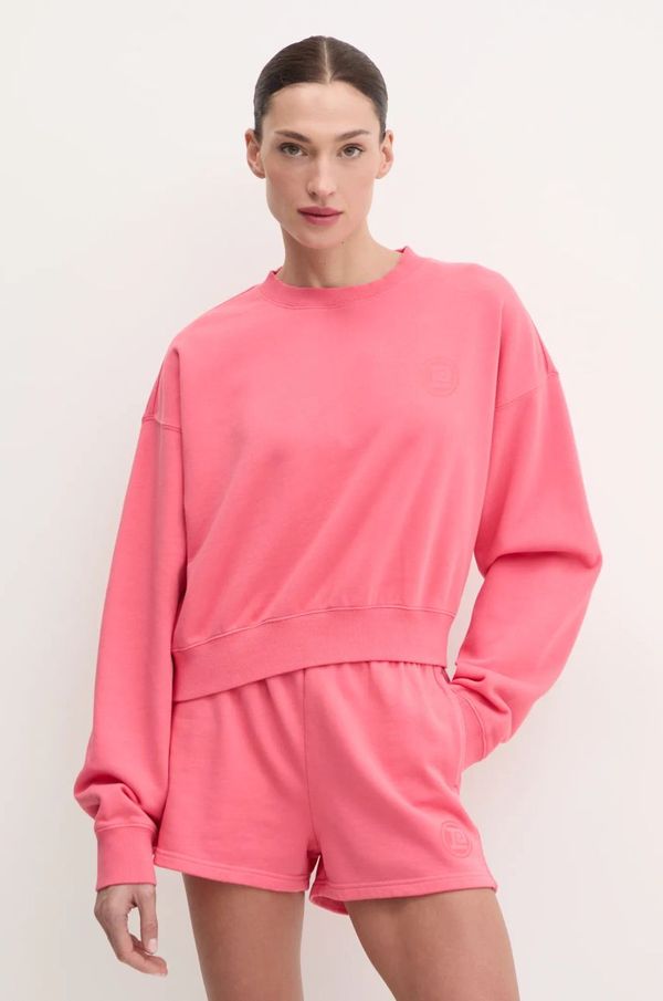 P.E Nation Bombažen pulover P.E Nation Reverie ženski, roza barva, 244F347