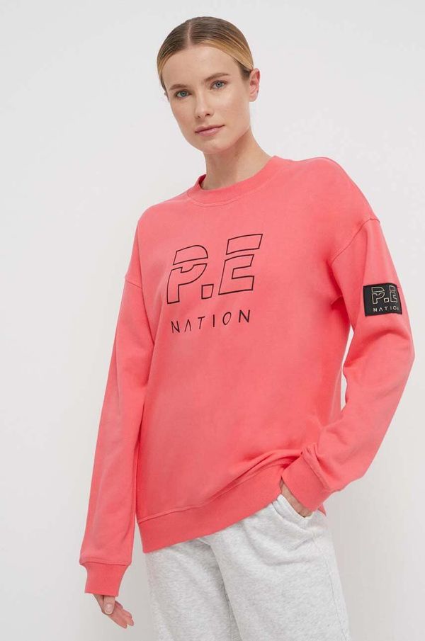 P.E Nation Bombažen pulover P.E Nation ženska, roza barva