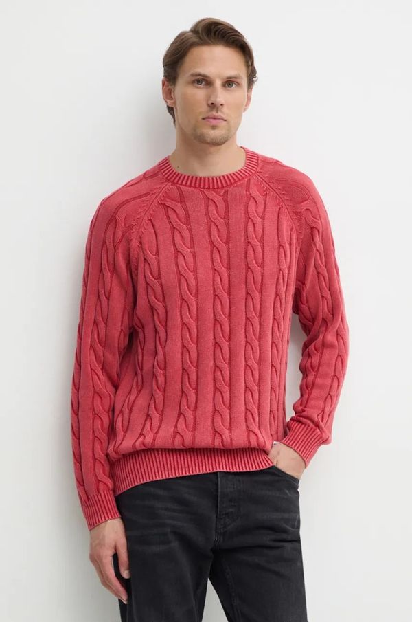 Pepe Jeans Bombažen pulover Pepe Jeans CAMDEM rdeča barva, PM702455