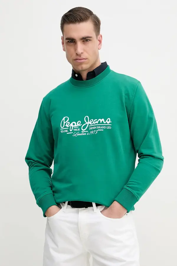 Pepe Jeans Bombažen pulover Pepe Jeans DUMAS CREW