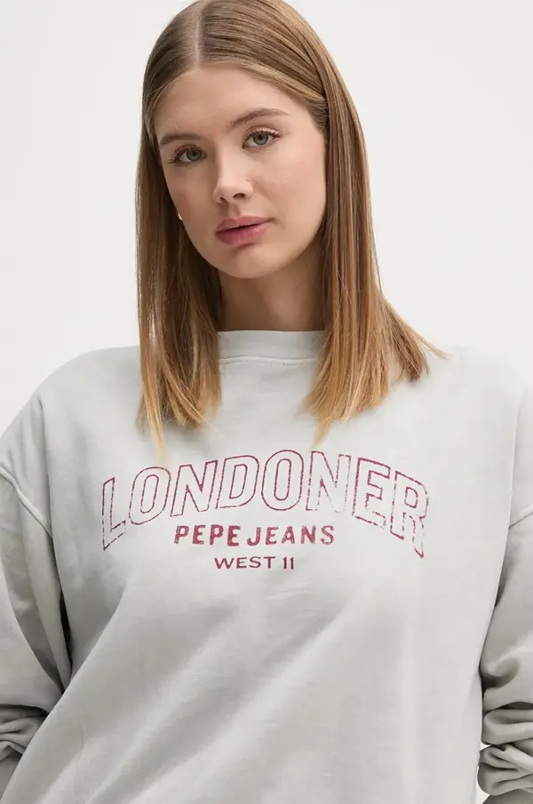 Pepe Jeans Bombažen pulover Pepe Jeans FIORELINA